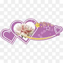 紫色唯美花朵爱心设计-空若网 紫色唯美花朵爱心设计-空若网