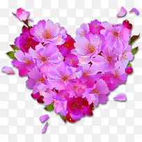 紫色唯美花朵爱心造型-空若网 紫色唯美花朵爱心造型-空若网