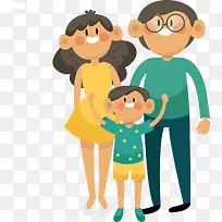 可爱插图一家人踏青插画-空若网 可爱插图一家人踏青插画-空若网