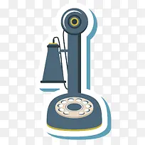 蓝色高级听筒电话-空若网 蓝色高级听筒电话-空若网