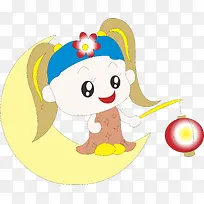 拿着灯笼的月亮-空若网 拿着灯笼的月亮-空若网