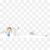 天文学家矢量素材-空若网 天文学家矢量素材-空若网