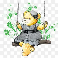 木板上的小熊-空若网 木板上的小熊-空若网