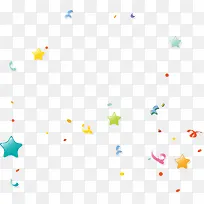 节日几何彩色星星碎点-空若网 节日几何彩色星星碎点-空若网