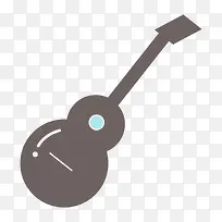 灰色扁平化吉他元素-空若网 灰色扁平化吉他元素-空若网