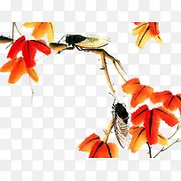 树枝上的知了-空若网 树枝上的知了-空若网