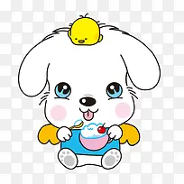 吃冰激凌的狗狗-空若网 吃冰激凌的狗狗-空若网