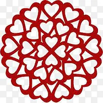 爱心剪纸-空若网 爱心剪纸-空若网