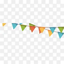 卡通三角形彩带装饰-空若网 卡通三角形彩带装饰-空若网