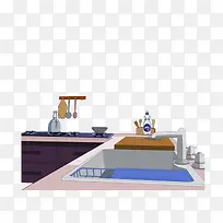 简笔厨房场景-空若网 简笔厨房场景-空若网