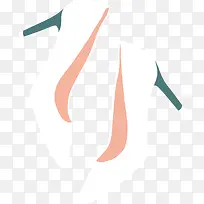 手绘白色高跟鞋鞋子-空若网 手绘白色高跟鞋鞋子-空若网