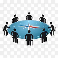 手绘圆盘指南针素材-空若网 手绘圆盘指南针素材-空若网