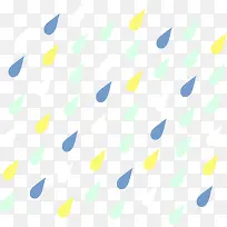 手绘多彩雨滴-空若网 手绘多彩雨滴-空若网