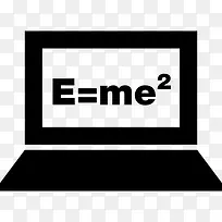 笔记本电脑屏幕上的质能等价公式图标-空若网 笔记本电脑屏幕上的质能等价公式图标-空若网