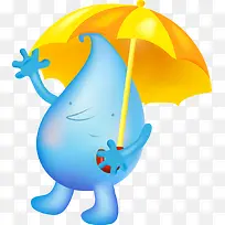 卡通可爱雨滴-空若网 卡通可爱雨滴-空若网