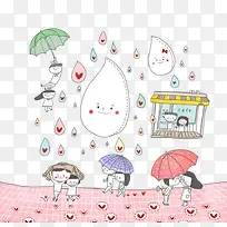 可爱的小雨滴-空若网 可爱的小雨滴-空若网