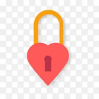 手绘爱心形锁-空若网 手绘爱心形锁-空若网