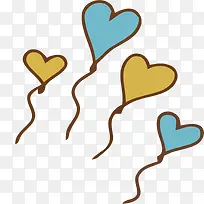 矢量放飞的气球装饰素材-空若网 矢量放飞的气球装饰素材-空若网