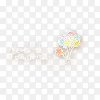 卡通手绘彩色气球-空若网 卡通手绘彩色气球-空若网