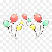 卡通手绘彩色气球-空若网 卡通手绘彩色气球-空若网