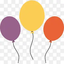 矢量放飞的彩色气球-空若网 矢量放飞的彩色气球-空若网