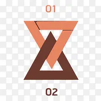 矢量三角交叠PPT元素-空若网 矢量三角交叠PPT元素-空若网