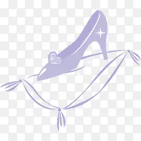 紫色手绘水晶鞋-空若网 紫色手绘水晶鞋-空若网