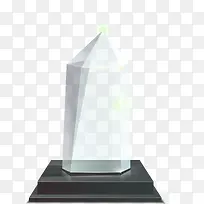 白色简约玻璃奖杯装饰图案-空若网 白色简约玻璃奖杯装饰图案-空若网