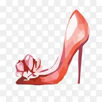 矢量水彩高跟鞋素材-空若网 矢量水彩高跟鞋素材-空若网