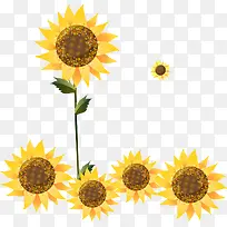 卡通手绘精美向日葵-空若网 卡通手绘精美向日葵-空若网