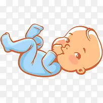 宝宝吮吸手指矢量插画-空若网 宝宝吮吸手指矢量插画-空若网