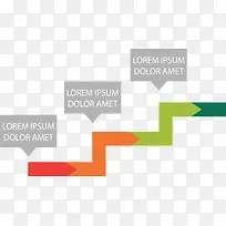 彩色阶梯信息图表-空若网 彩色阶梯信息图表-空若网