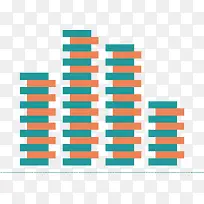 矢量创意设计数据分布柱形叠加图-空若网 矢量创意设计数据分布柱形叠加图-空若网