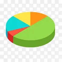 彩色饼状结构数据图-空若网 彩色饼状结构数据图-空若网