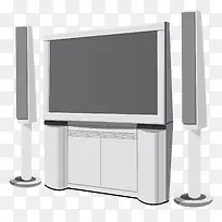 手绘电视音箱矢量图-空若网 手绘电视音箱矢量图-空若网