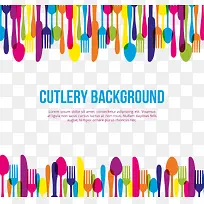 创意餐具边框背景矢量-空若网 创意餐具边框背景矢量-空若网