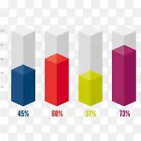 矢量立体数据柱状图表-空若网 矢量立体数据柱状图表-空若网