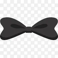 黑色矢量对称卡通蝴蝶领结-空若网 黑色矢量对称卡通蝴蝶领结-空若网