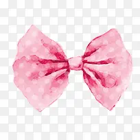 水彩可爱粉红色蝴蝶结-空若网 水彩可爱粉红色蝴蝶结-空若网