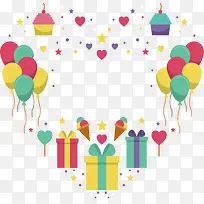 气球礼盒拼图爱心-空若网 气球礼盒拼图爱心-空若网