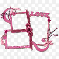 爱花朵丝带框-空若网 爱花朵丝带框-空若网