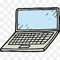 矢量手绘笔记本电脑素材-空若网 矢量手绘笔记本电脑素材-空若网