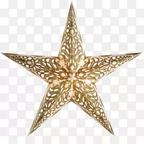 纸圣诞一品红-金色星星-空若网 纸圣诞一品红-金色星星-空若网