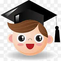 学士帽娃娃笑脸元素-空若网 学士帽娃娃笑脸元素-空若网
