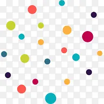 手绘多彩圆点-空若网 手绘多彩圆点-空若网