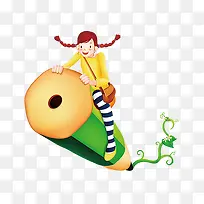 卡通手绘铅笔女孩-空若网 卡通手绘铅笔女孩-空若网