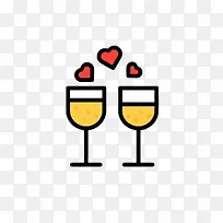 情侣酒杯图标-空若网 情侣酒杯图标-空若网