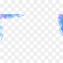 蓝色水彩装饰素材-空若网 蓝色水彩装饰素材-空若网