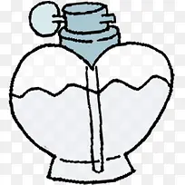 手绘蓝色爱心香水-空若网 手绘蓝色爱心香水-空若网