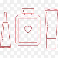 女性手绘爱心香水护肤品-空若网 女性手绘爱心香水护肤品-空若网